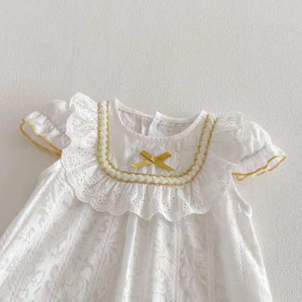 氣質方領蕾絲宮廷連身裝 