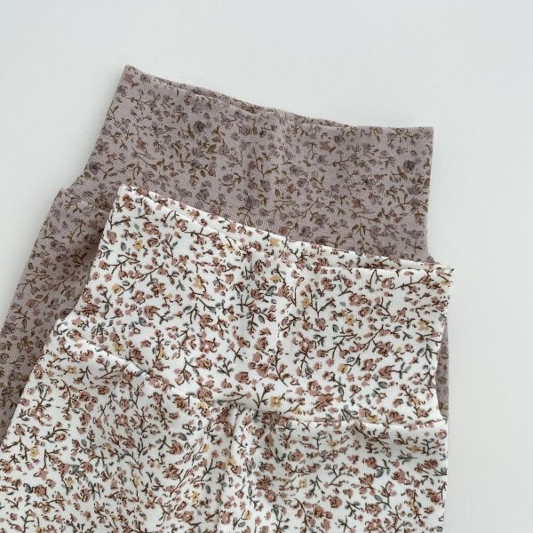 滿印碎花飛袖包屁衣+長褲+帽三件套裝 