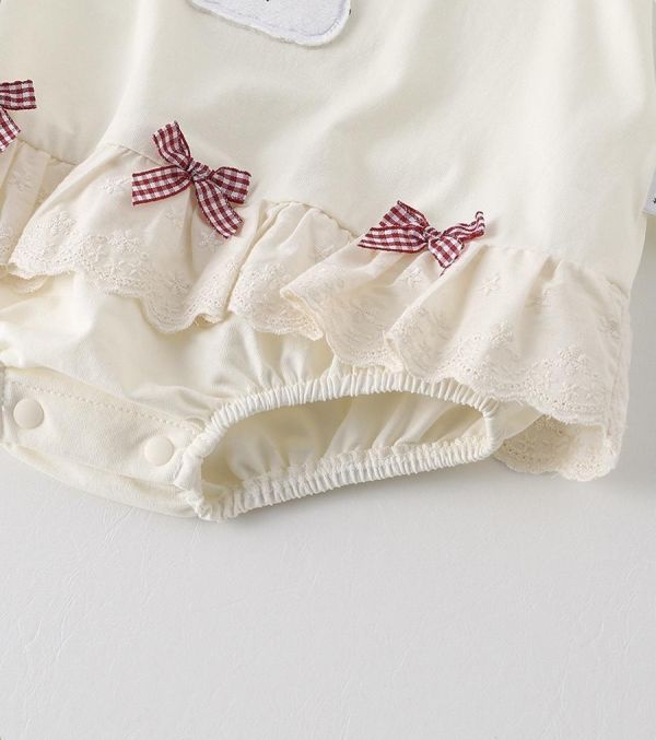 甜美兔子蝴蝶結細肩包屁裙 