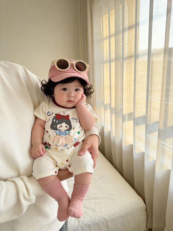 可愛白雪公主印花連身裝 