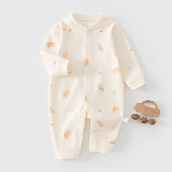 新生兒春秋四季新印花開釦連身裝(5款) 