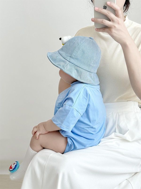 小叮噹可愛印花包屁衣(含襪) 