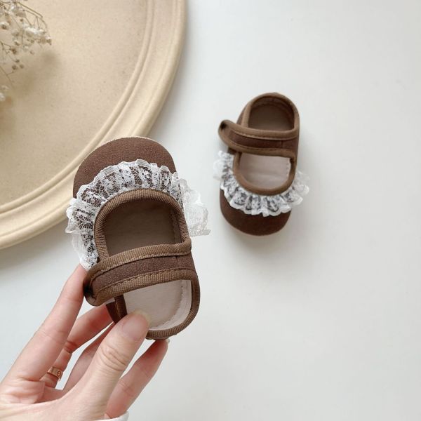 超萌蕾絲花邊平底瑪莉珍鞋 