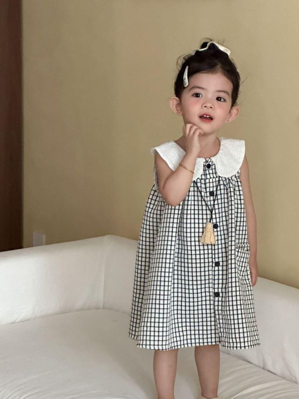 男女童格紋兩件式套裝/洋裝 