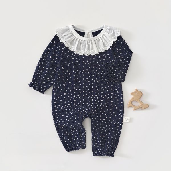 新生兒蕾絲領開釦連身裝(7款) 