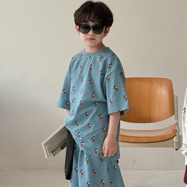 滿版米奇印花兩件式套裝 