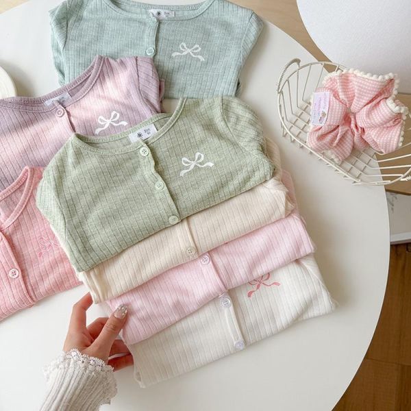 超薄款蝴蝶結防曬針織外套 