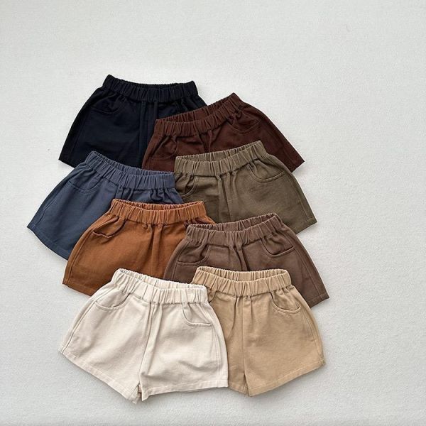 基礎百搭素色鬆緊休閒短褲 