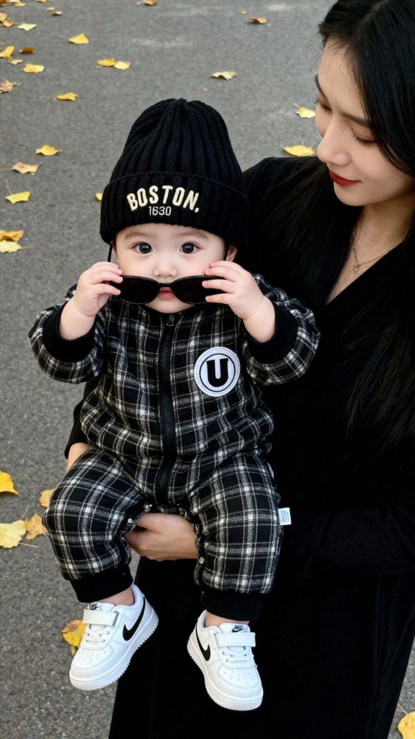 『現貨80cm』雙面兩穿帥氣字母拉鍊連身裝 