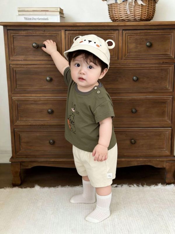 百搭素色寬鬆緊休閒短褲(3色) 