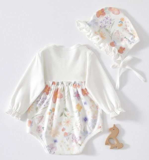 甜美蝴蝶假兩件包屁衣/連身裝/套裝 