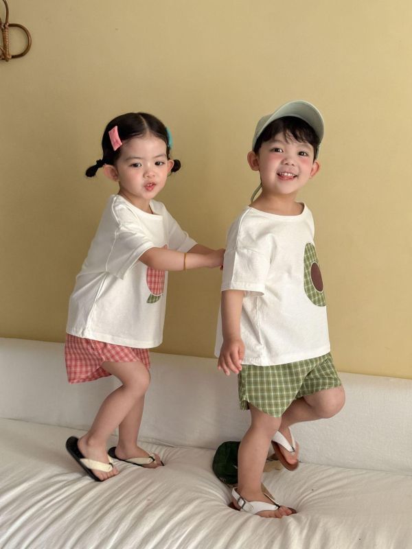 New新款水果格紋兩件式套裝(4色) 