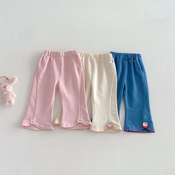 草莓兔子修身長腿喇叭褲 