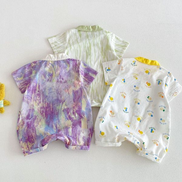 夏季繽紛襯衫式連身裝 