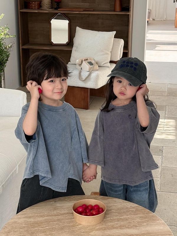 水洗刷舊款寬鬆上衣(4色) 