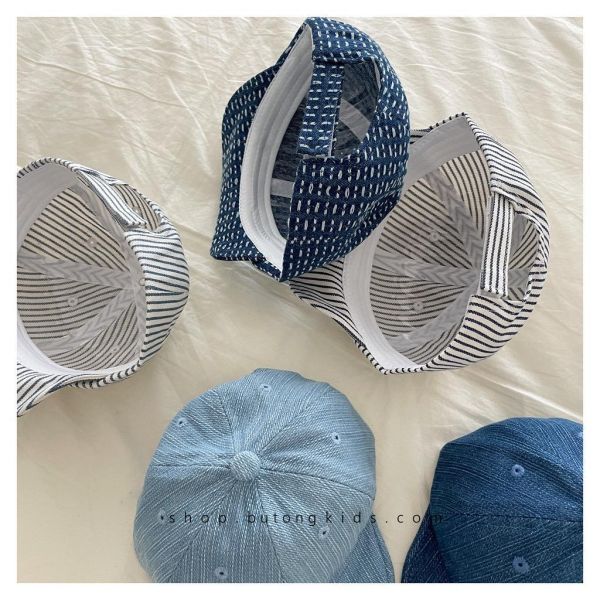 百搭簡約軟牛仔素色/條紋棒球帽 