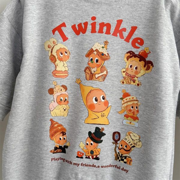 可愛星星人印花素色連身裝 