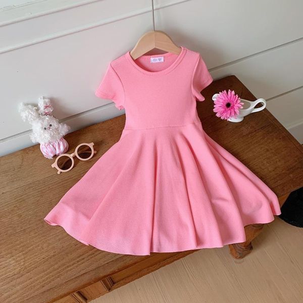 素色彈力針織大裙擺洋裝(4色) 