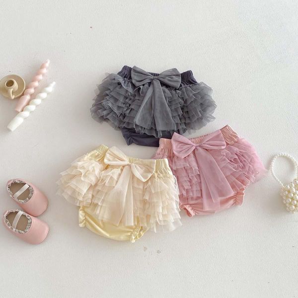 可愛大蝴蝶結網紗包屁褲裙 