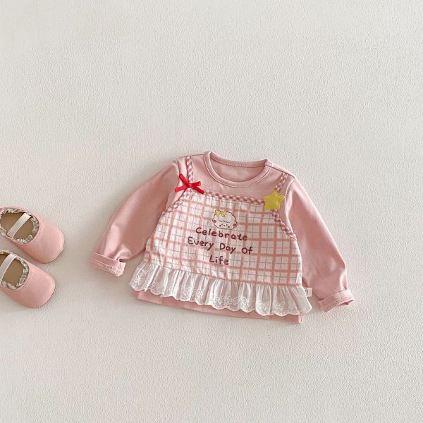 假兩件吊帶蕾絲背心早春上衣 