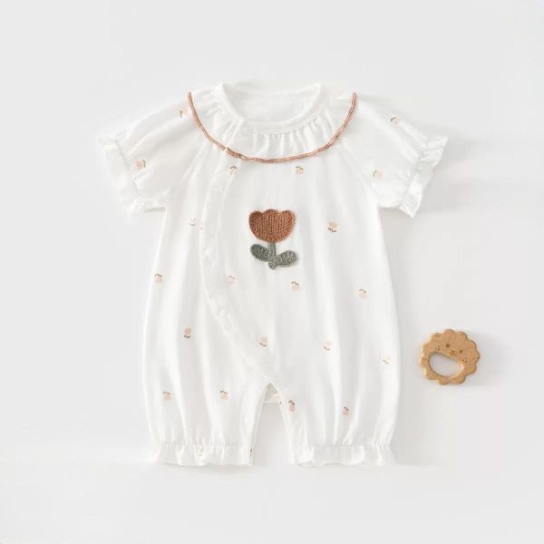 新生兒男女童夏季純棉側開連身裝(6款) 