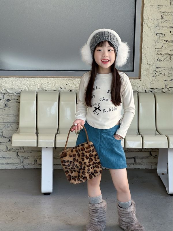 蝴蝶結兔子雙面絨圓弧上衣 