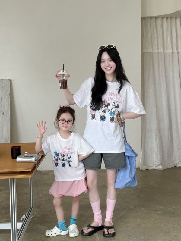 親子款米奇印花寬鬆上衣 