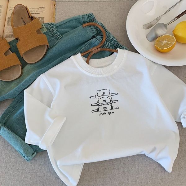 Little bear三隻小熊白色上衣 