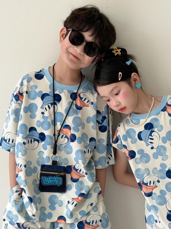 男女童滿版米奇印花套裝/連身裙 
