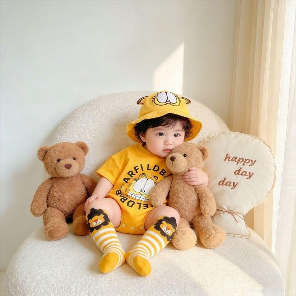 加菲貓彈力包屁衣/造型帽 