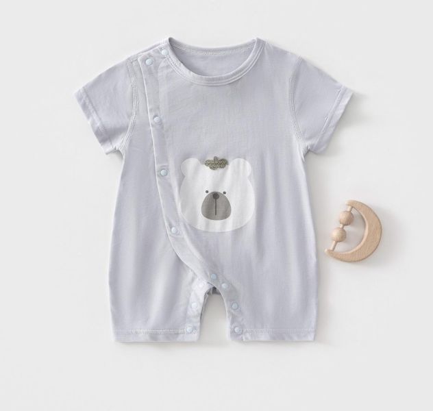 新生兒側開夏季可愛連身裝 