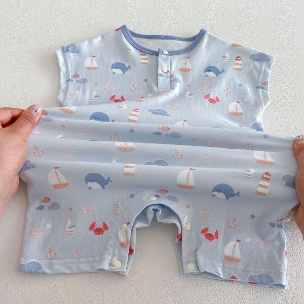 元氣滿版印花彈力連身裝 