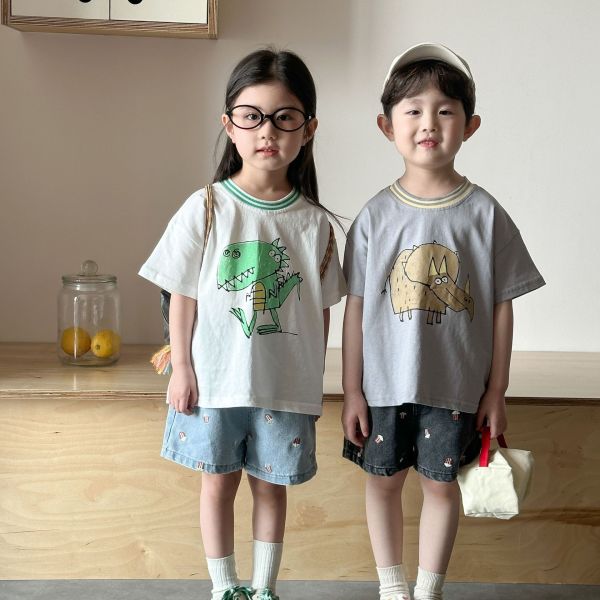 恐龍塗鴉立體背鰭造型上衣 