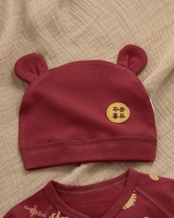 新生兒滿版小馬側開反包手連身裝 