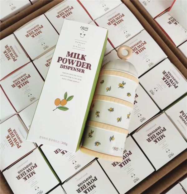 韓風超美三層外出奶粉盒 