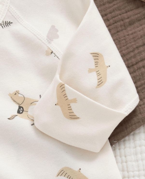 新生兒搖搖馬純棉反包手半背衣 