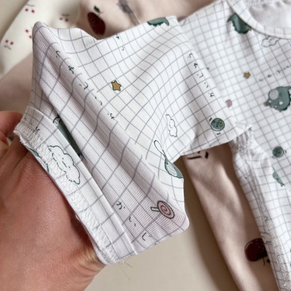 純棉開釦卡通印花包屁衣 