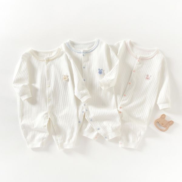 新生兒兔子布標極簡開釦連身裝(9款) 