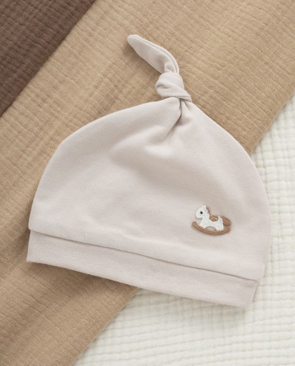 新生兒小馬電繡純棉反包手連身裝 