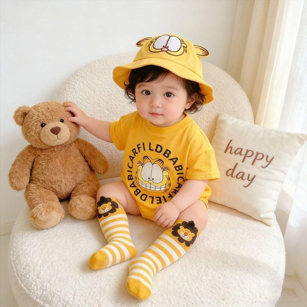 加菲貓彈力包屁衣/造型帽 