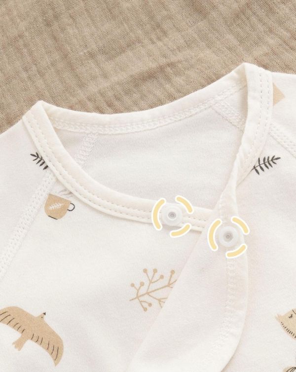 新生兒搖搖馬純棉反包手半背衣 