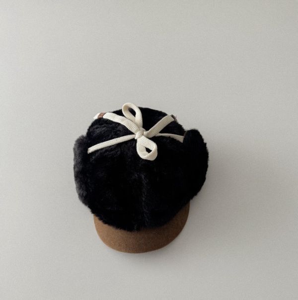 加厚保暖護耳綁繩棒球帽 