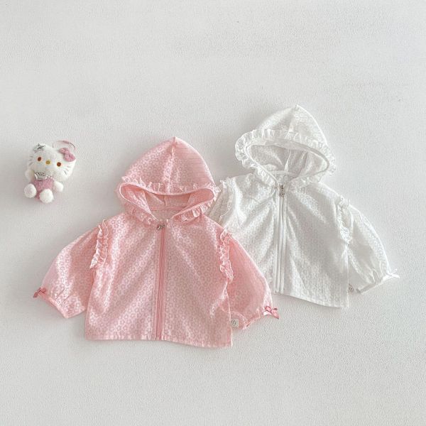 滿版小花木耳邊連帽透氣外套 