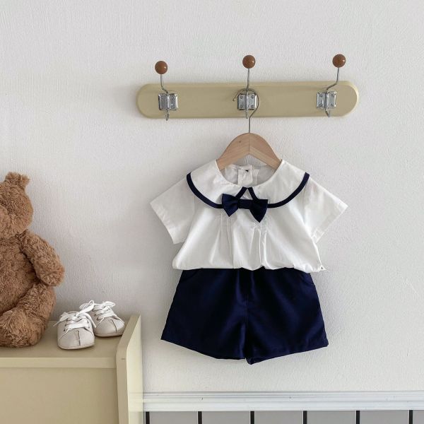 學院風男女童兩件式套裝 