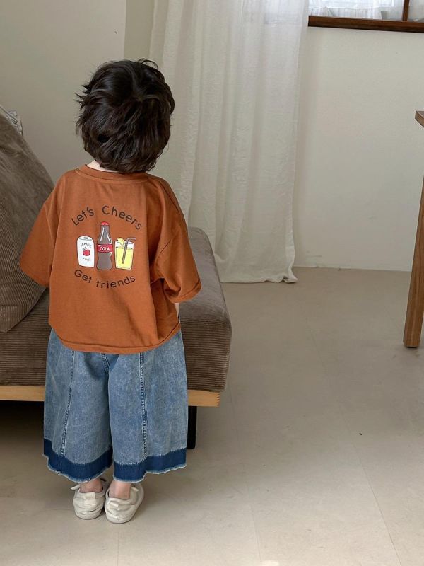 可樂汽水印花寬鬆T恤上衣(3色) 