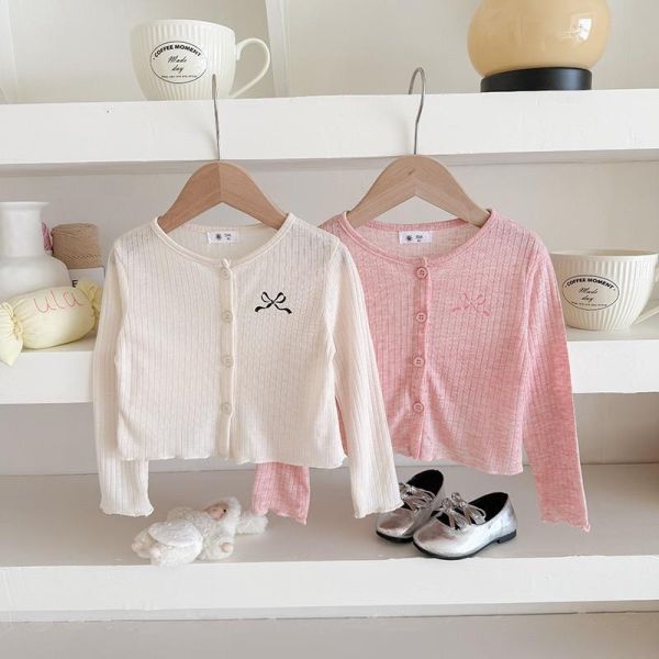 超薄款蝴蝶結防曬針織外套 