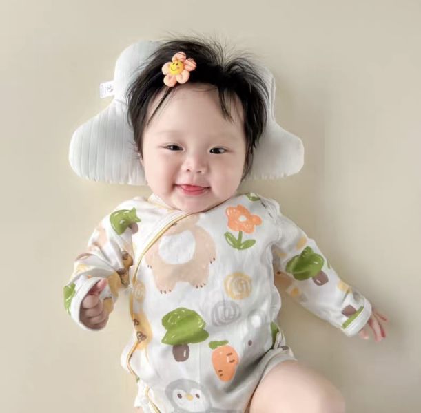 新生兒純棉綁帶側開包屁衣(6款) 