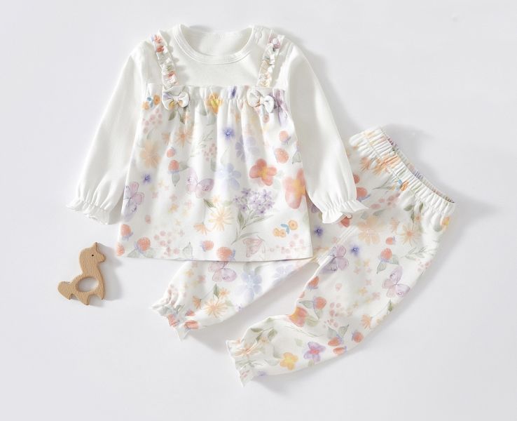 甜美蝴蝶假兩件包屁衣/連身裝/套裝 