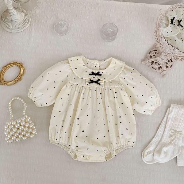 蝴蝶結娃娃領包屁衣 