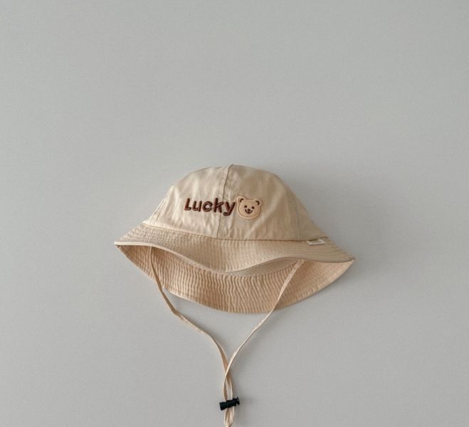 Lucky小熊透氣大帽沿漁夫盆帽 